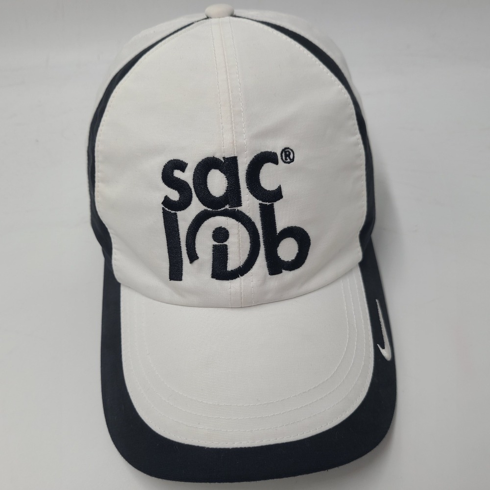 Nike Hat Adjustable White Black Heritage86 Dri-Fit Sacramento Public Library Men